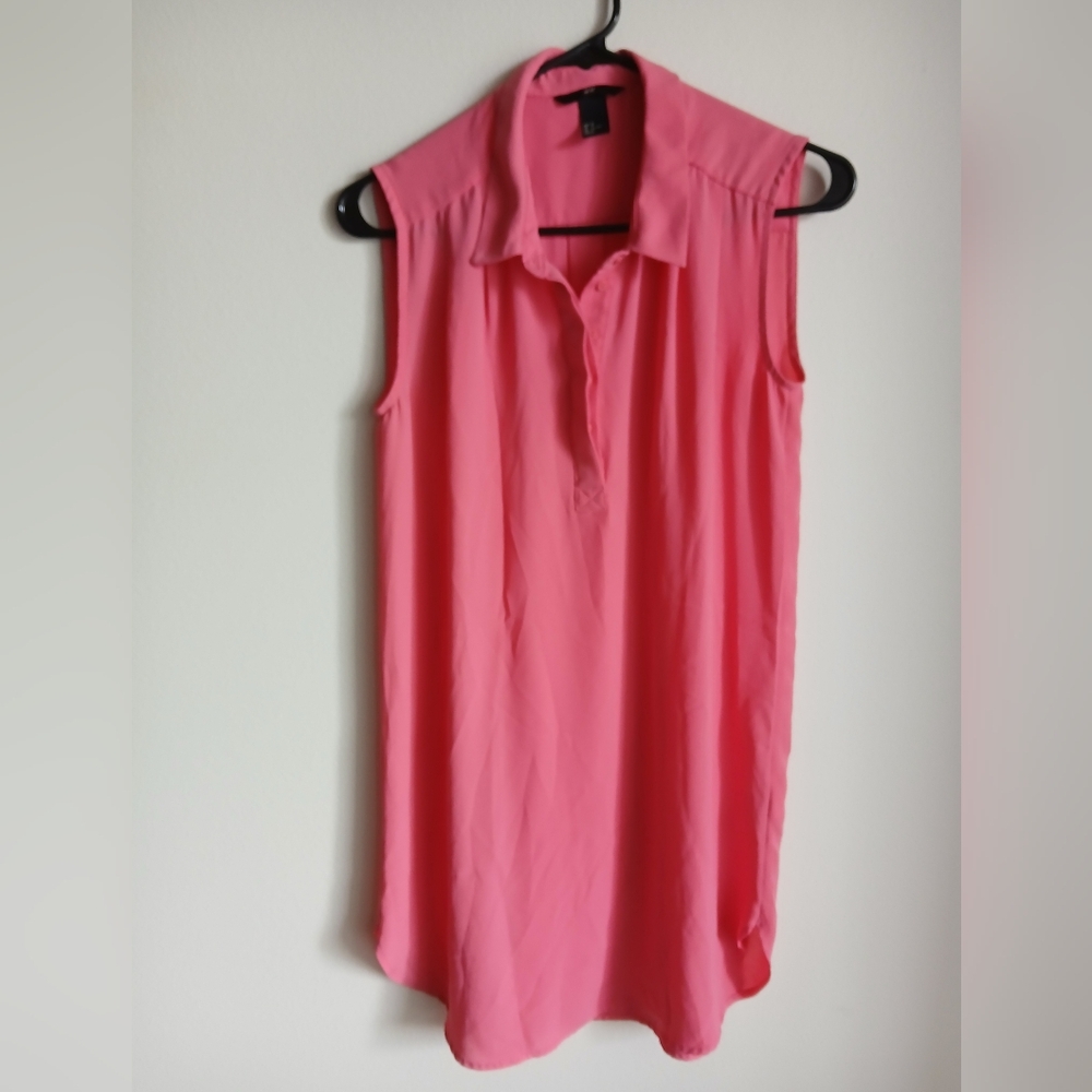 H&M Sleeveless Blouse Pink Size 4 Top